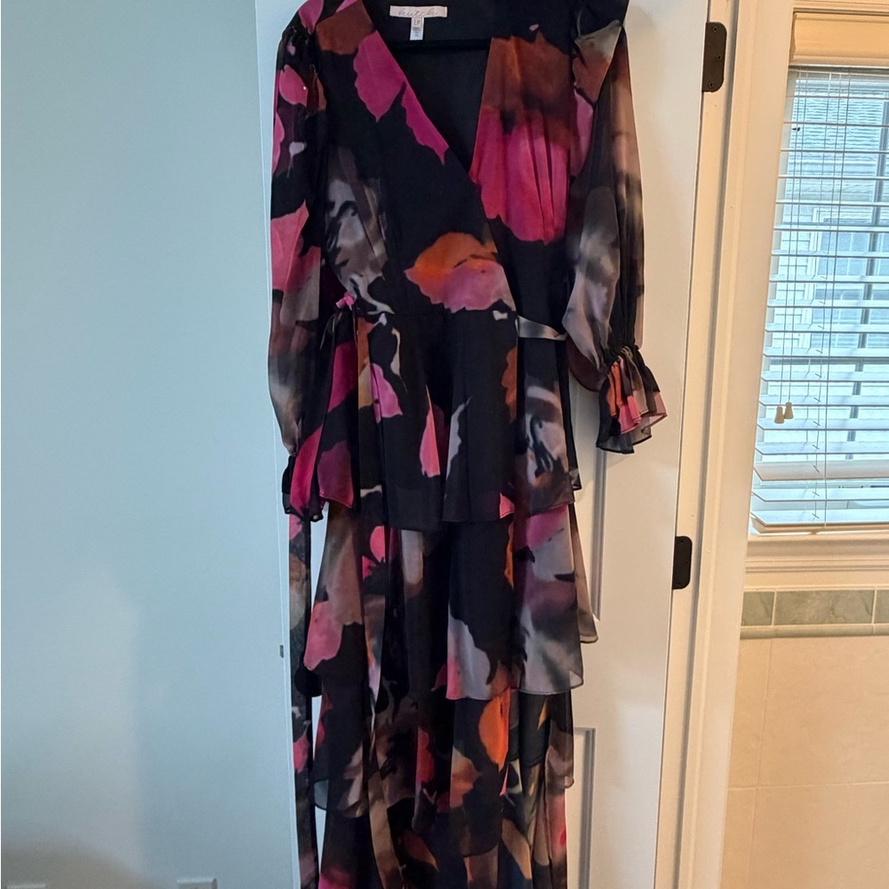 Hutch Long Sleeve V-Neck Wrap Maxi Dress